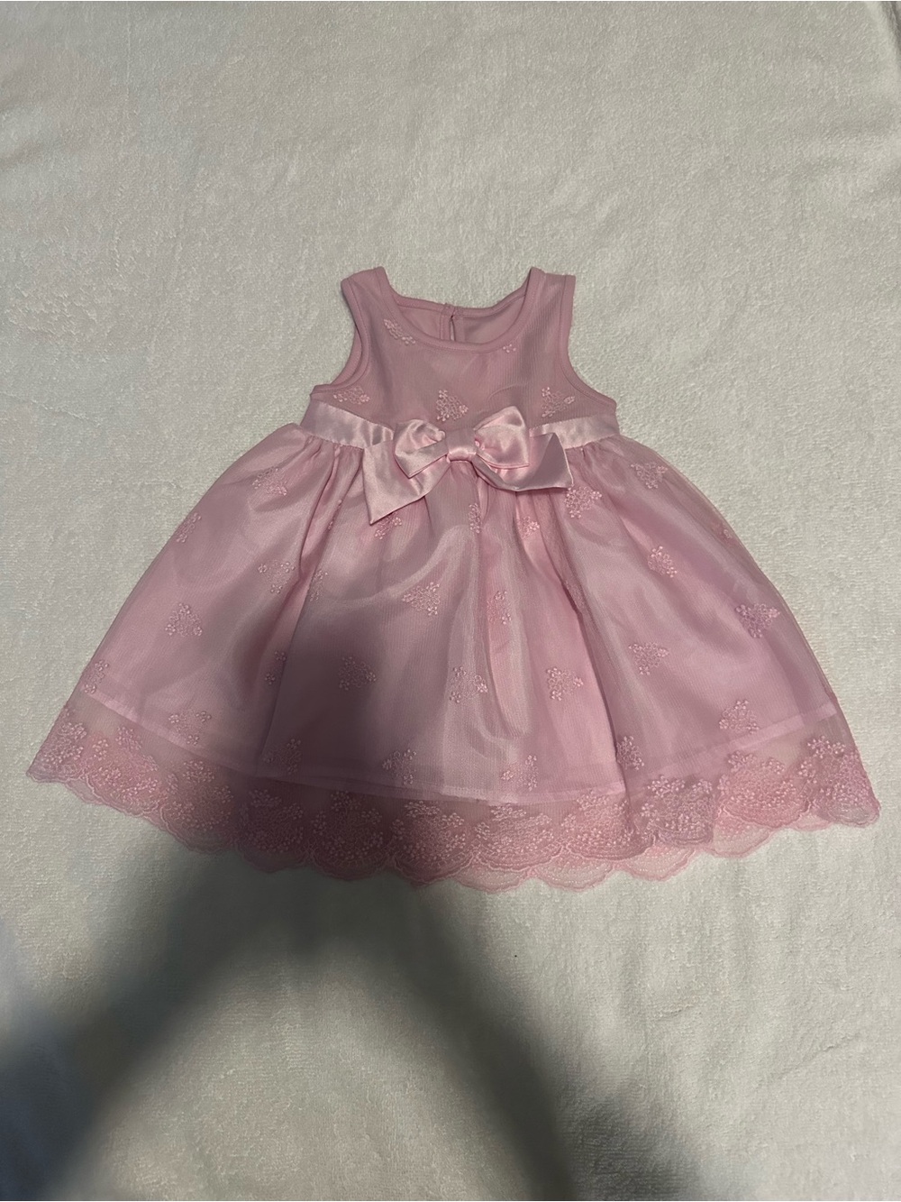 Toddler Pink Satin-Bow Party Dress